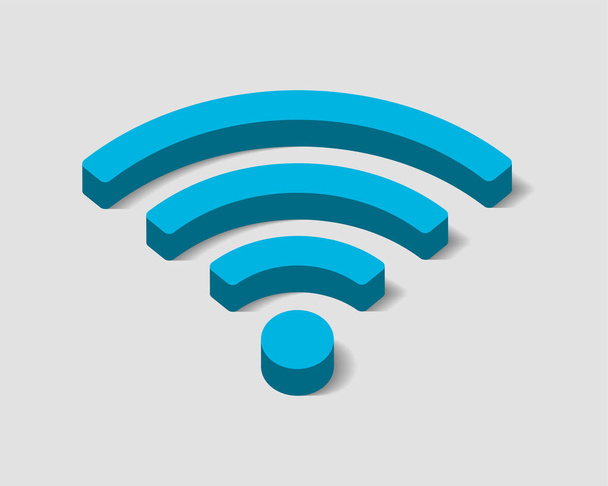 Ikona volného připojení Wi-Fi. Připojovací značka zóny připojení WiFi. Rádiové vlny - Vektor, obrázek