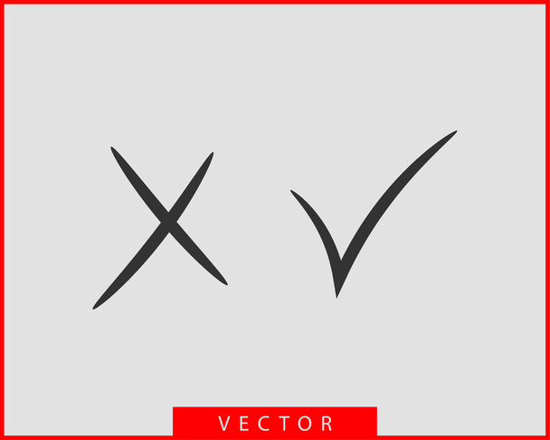 Cocher icône vectoriel symbole élément de conception
. - Vecteur, image