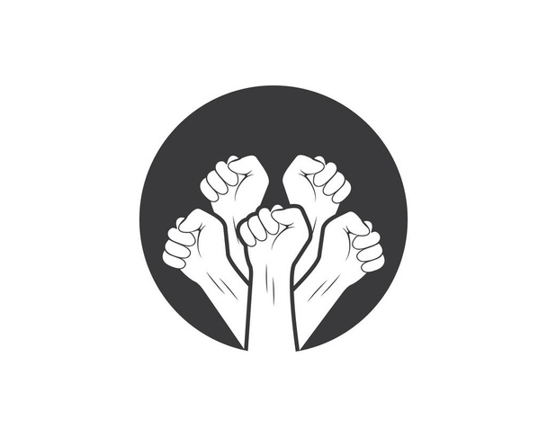 успех, вектор логотипа иконки единства рук
 - Вектор,изображение