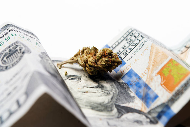 marihuana i pieniądze - Zdjęcie, obraz