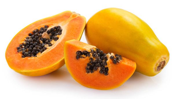 Fresh papaya on white background - Photo, Image