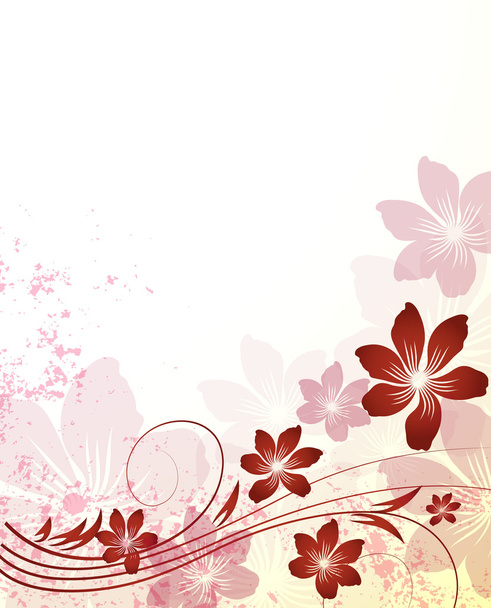 Floral abstract background - Vector, afbeelding