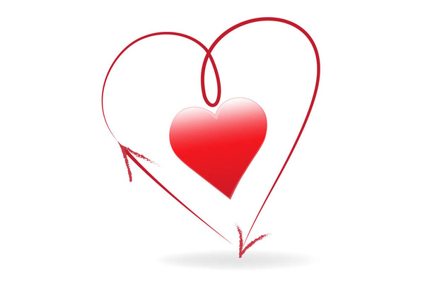 logo miłości serca - Wektor, obraz