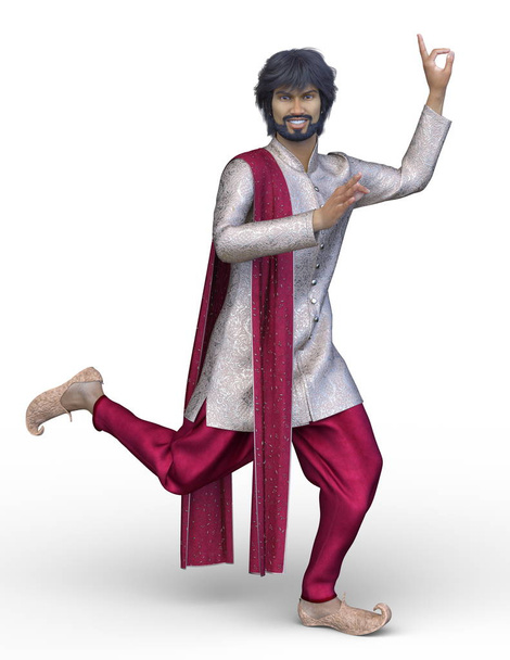 3D CG rendering of Indian man - Φωτογραφία, εικόνα