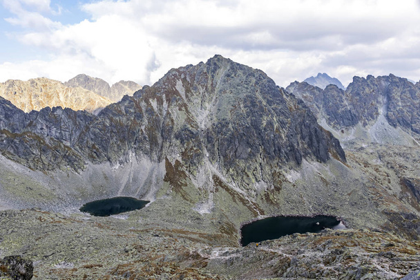 Hiking in High Tatras Mountains (Vysoke Tatry), Slovakia - Fotoğraf, Görsel