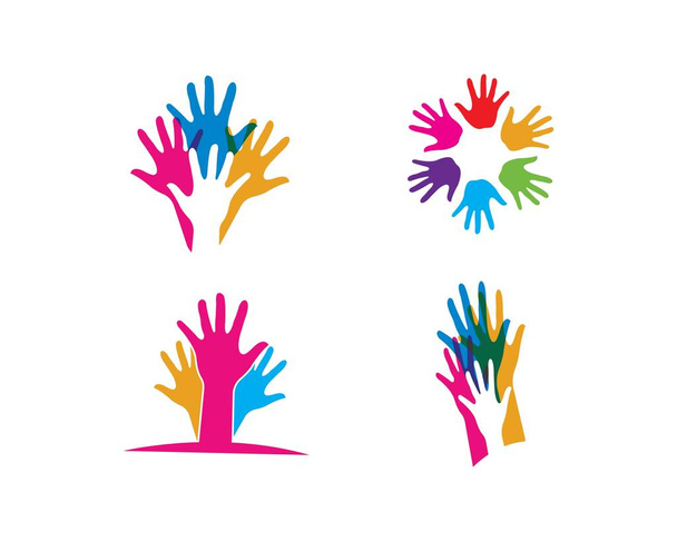 Logo per la cura delle mani icona vettoriale modello  - Vettoriali, immagini