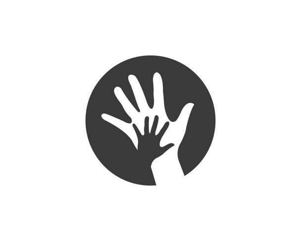 Cuidado de la mano Logo Plantilla vector icono  - Vector, imagen