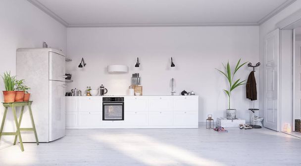 modern konyha belsőépítészet. - Fotó, kép