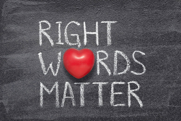 right words matter heart - Photo, Image