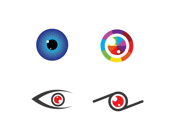 Ícone de olho Logo vetor modelo ilustração
  - Vetor, Imagem