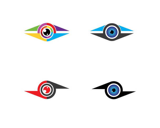 Ikona oko logo wektor szablon ilustracja  - Wektor, obraz