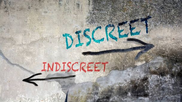 Wall graffiti diszkrét versus indiszkrét - Fotó, kép