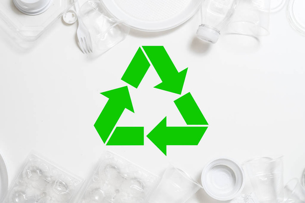 ecology waste management recycling plastic dispose - Foto, imagen