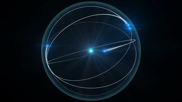animación del modelo de átomo 3d
 - Metraje, vídeo