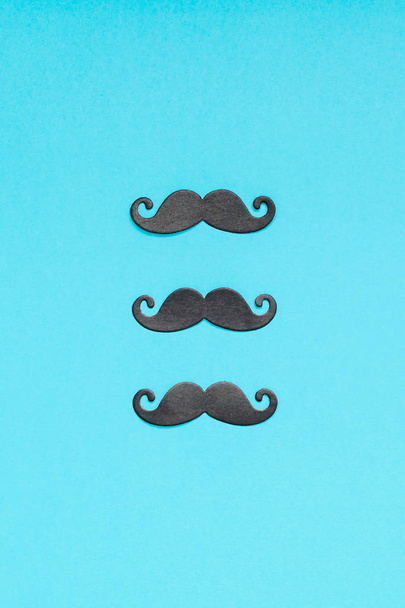 Paper moustaches for men fathers dad concept - Foto, Imagen