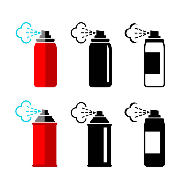Spray can icons on white background - Vector, Image