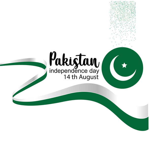 Pakistan Bağımsızlık Günü yaratıcı vektör illüstrasyon kutluyor. 14 Ağustos Pakistan bağımsızlık  - Vektör, Görsel