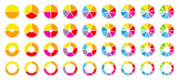 丸円グラフの色のセット - ベクター画像