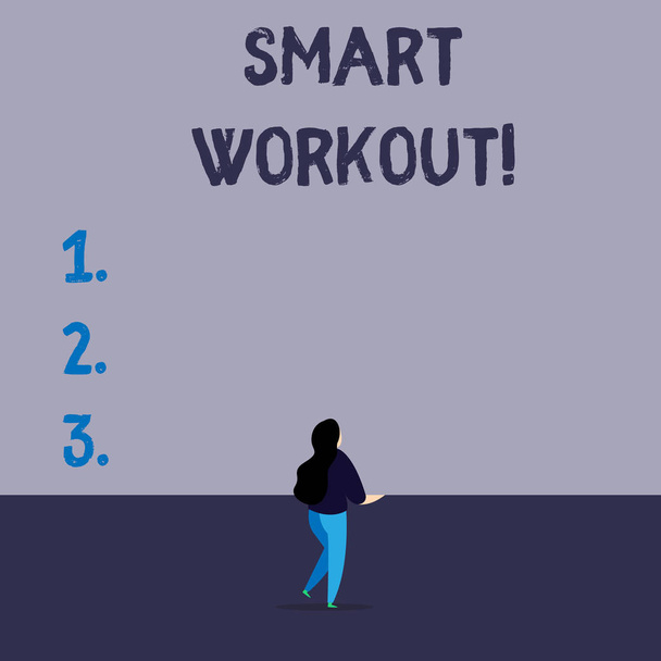 Handwriting text writing Smart Workout. Concept meaning set a goal that maps out exactly what need to do in being fit. - Photo, Image