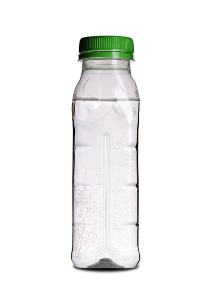 液体と小さなプラスチックボトル - 写真・画像