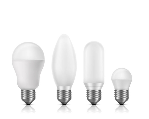 Moderno fluorescente, led bombillas vector conjunto
 - Vector, Imagen