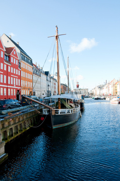 kanał Nyhavn w Kopenhadze - Zdjęcie, obraz