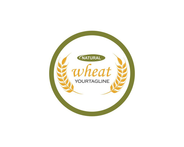 Значок вектора логотипа сельскохозяйственной пшеницы  - Вектор,изображение