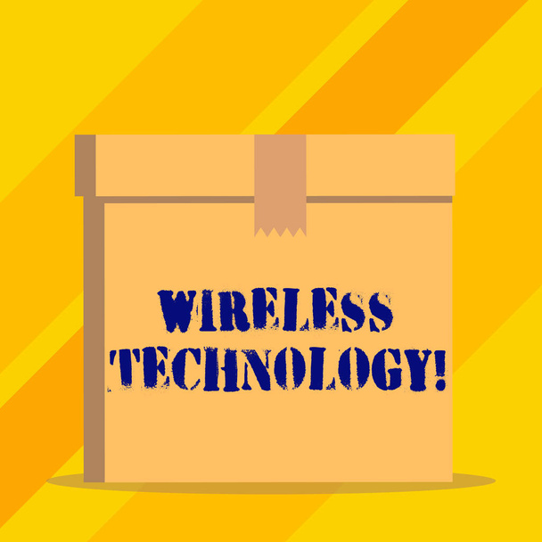 Writing note showing Wireless Technology. Business photo showcasing a technology that allows wireless communication. - Photo, Image