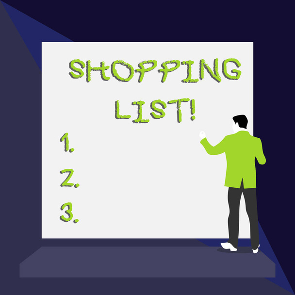 Word writing text Shopping List. Business concept for a list of items to be considered or purchases to be made. - Photo, Image