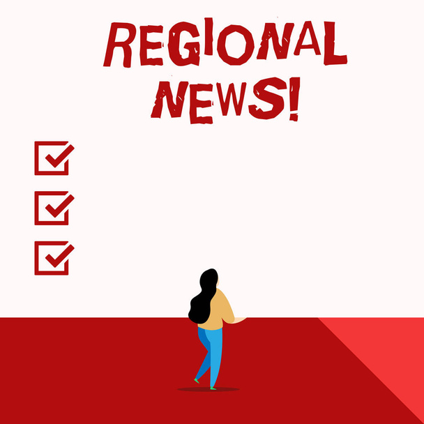 Word scrittura testo Regional News. Business concept per la copertura degli eventi, a cura delle news, in un contesto locale
. - Foto, immagini
