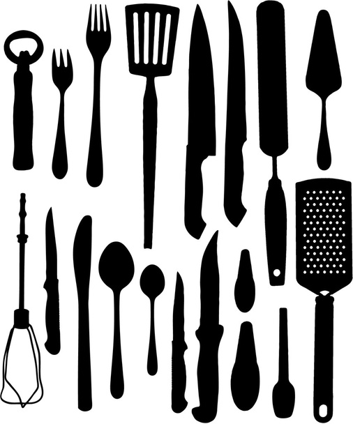 Набір кухонного об'єкта
 - Вектор, зображення