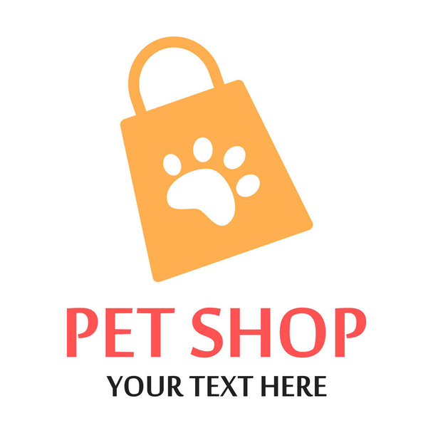 Zestaw logotypu Pet Shop. Logo do sklepu z żywnością - Wektor, obraz