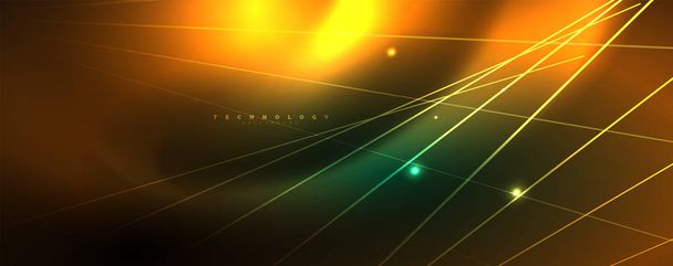Векторні неонові лінії світла концепція, абстрактний фон
 - Вектор, зображення