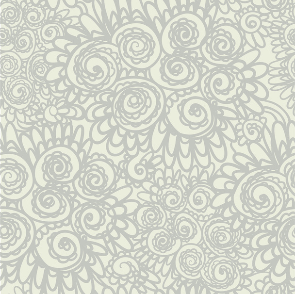 Seamless floral background pattern with waves and curl - Vektor, kép