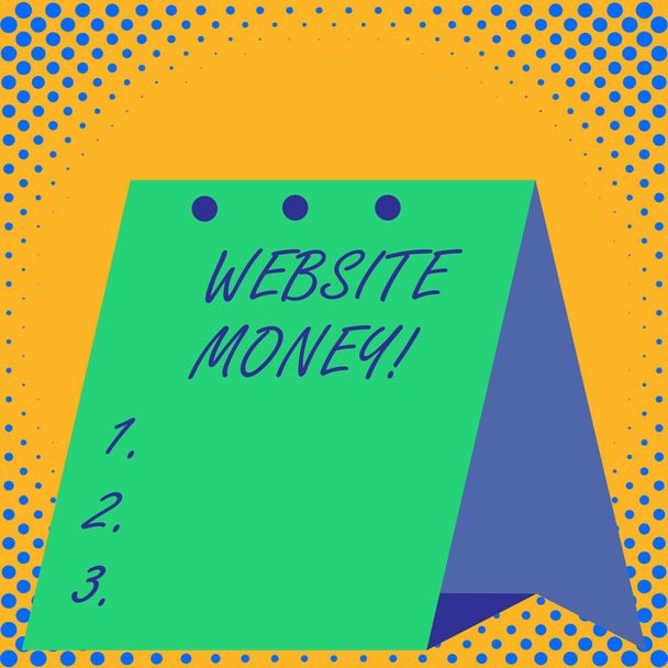 Handwriting text Website Money. Concept meaning Refers to the website we want to promote Where money is earned. - Photo, Image