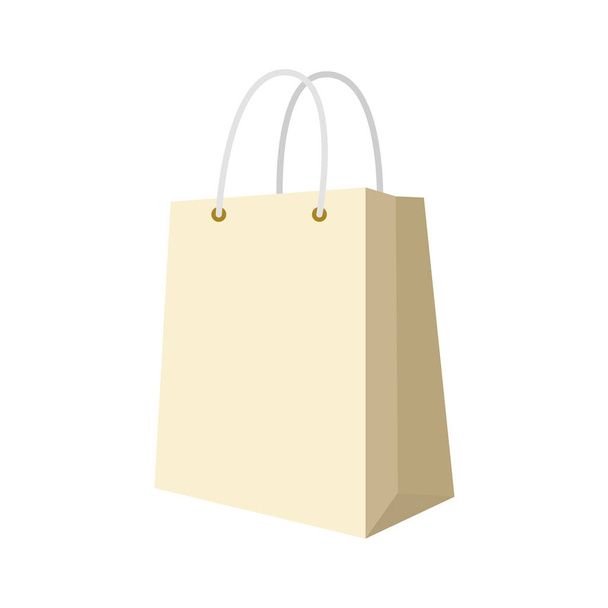 Shopping Bag Design Hintergrund. Vektor isolierte Illustration auf weißem Hintergrund - Vektor, Bild