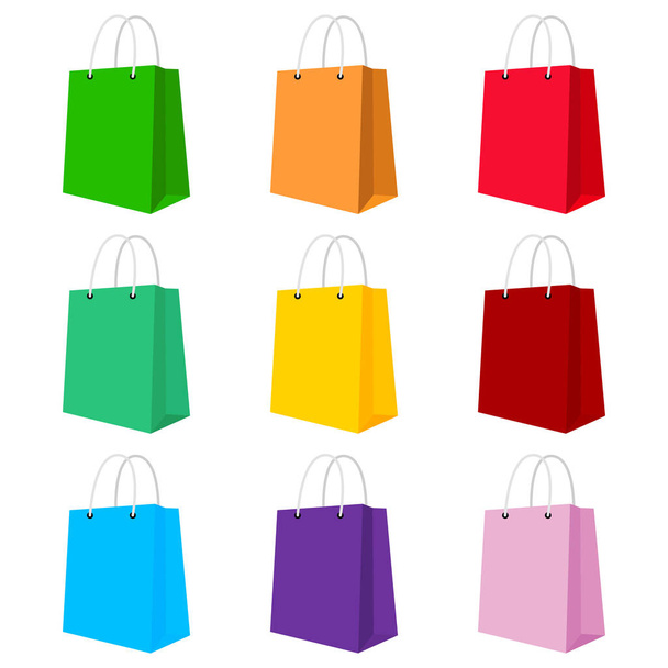 Shopping Bag Design Background. Vector isolated Illustration on white background - Vector, afbeelding
