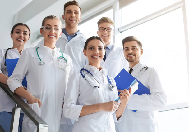 Group of medical doctors indoors. Unity concept - Photo, Image