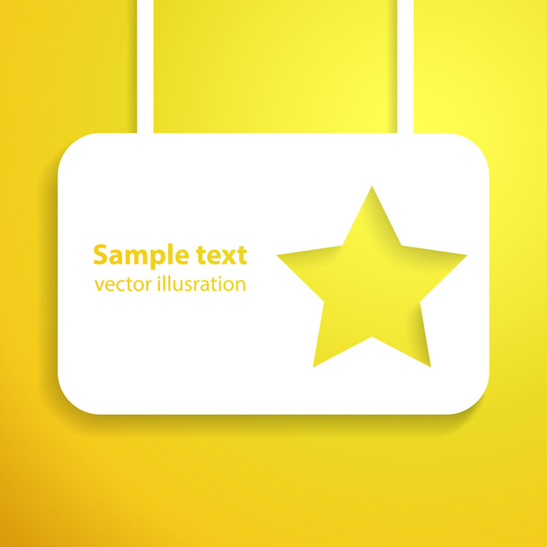 Yellow star applique background. Vector illustration for your starlit design. - Vector, imagen