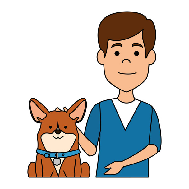 állat-egészségügyi orvos kutya avatar karakter - Vektor, kép