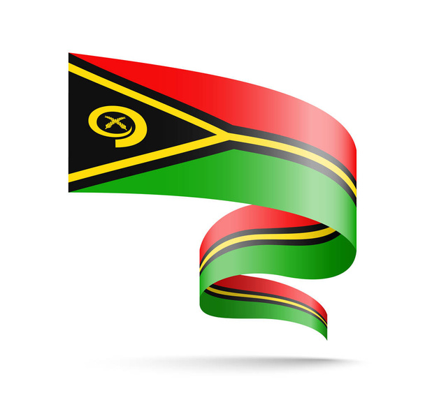 Vanuatun lippu aaltonauhan muodossa
. - Vektori, kuva