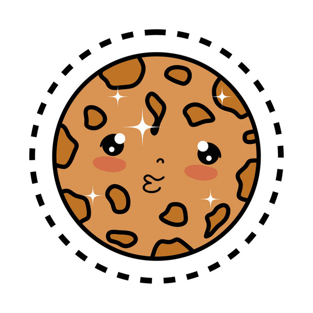 Sweet Cookie Kawaii Charakter - Vektor, Bild