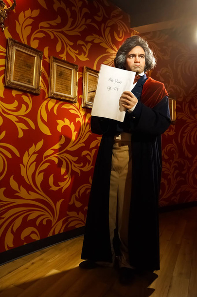 A waxwork of Ludwig van Beethoven at Madame Tussauds wax museum - Photo, image