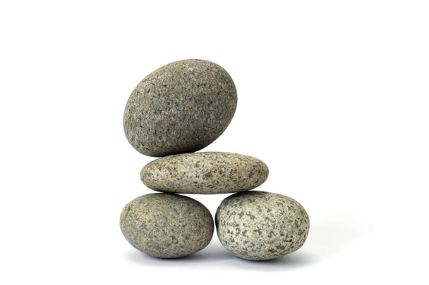 Izolované šedé kameny. Rovnováha a soulad - Fotografie, Obrázek