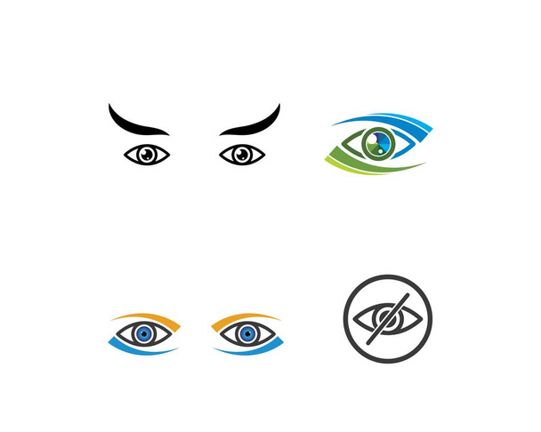 Eye icon logo vector sjabloon - Vector, afbeelding