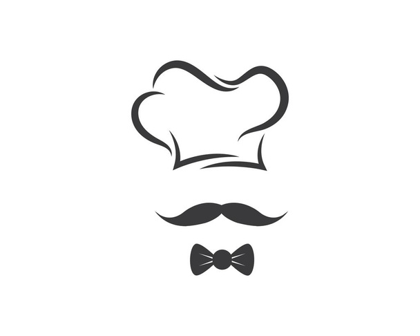 kapelusz kucharz logo szablon vecto - Wektor, obraz