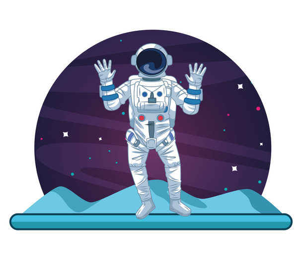 Űrhajós a galaxis rajzfilm - Vektor, kép