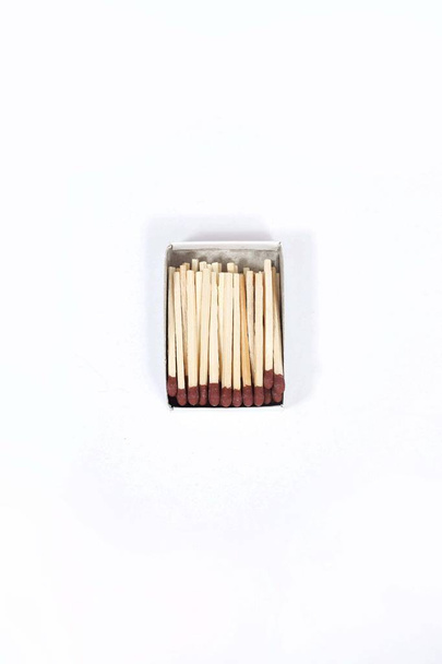 Photo of matches sticks in box. Isolated on the white background. - Photo, Image
