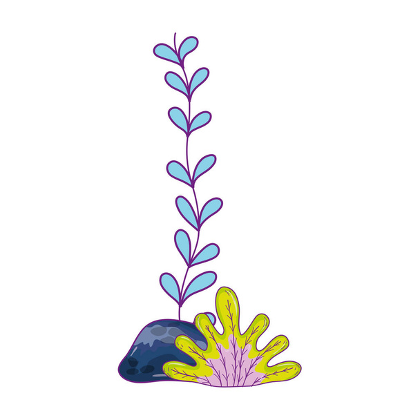 moszat víz alatti természet ikon - Vektor, kép