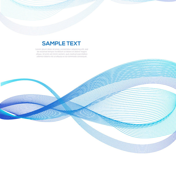Abstract Blue wave business background template - Vector, Image